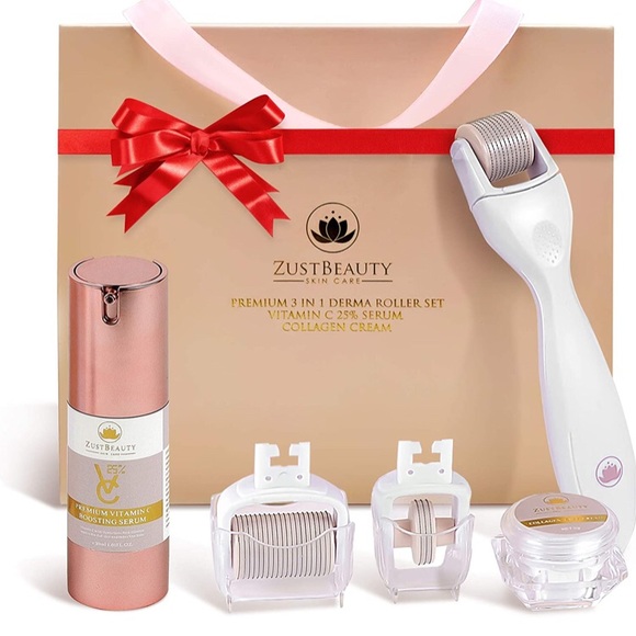 Derma Roller Kit With Vitamin C Serum & Collagen